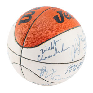 Lot #4169  Basketball Hall of Famers Signed Basketball - Image 1