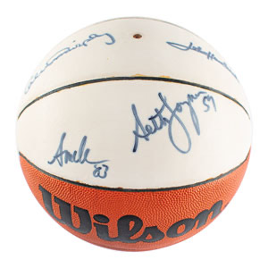 Lot #4169  Basketball Hall of Famers Signed Basketball - Image 6