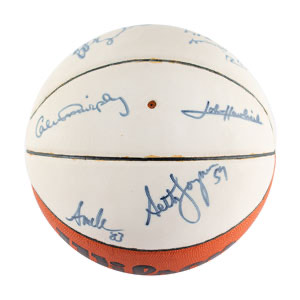 Lot #4169  Basketball Hall of Famers Signed Basketball - Image 7