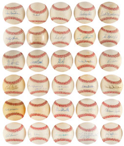 Lot #4041  Hall of Famers Collection of (30) Signed Baseballs - Image 1