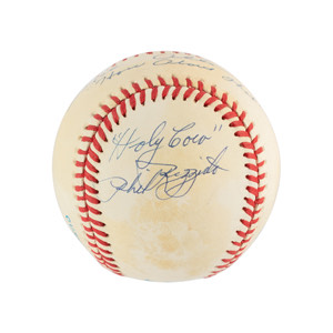 Lot #4309  NY Yankees: Rizzuto and Allen Signed Baseball - Image 2