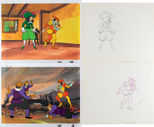 Lot #617 Cyrano de Bergerac production cels and drawings from Cyrano - Image 1