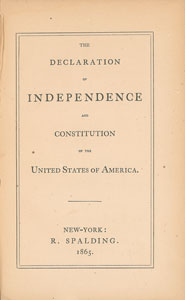 Lot #288  Declaration of Independence and