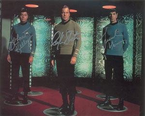 Lot #1174  Star Trek: Shatner, Nimoy, and Kelley