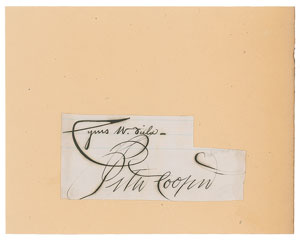 Lot #206 Peter Cooper and Cyrus W. Field - Image 1
