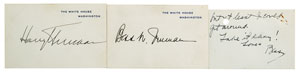 Lot #185 Harry and Bess Truman - Image 1