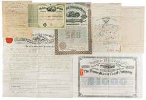 Lot #489  Union Officer Documents - Image 1