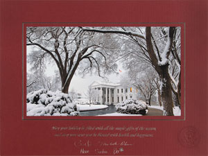 Lot #145  Presidential Christmas Card Prints - Image 1