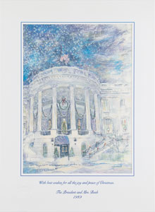 Lot #145  Presidential Christmas Card Prints - Image 4