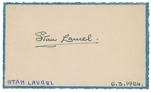 Lot #1063 Stan Laurel