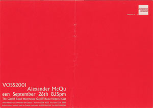 Lot #883 Alexander McQueen: 'Voss' Invitation