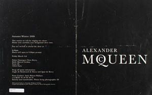 Lot #881 Alexander McQueen: 'The Widows of Culloden' Invitation - Image 2