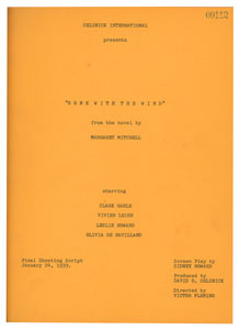Lot #903  Gone With the Wind: Mayor William Hartsfield's Cast-Signed Script - Image 3