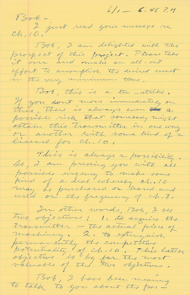 Lot #3040 Howard Hughes Autograph Letter Signed
