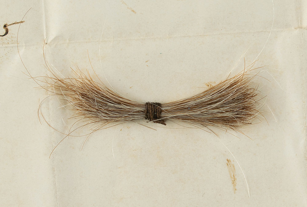 Lot #3013 Abraham Lincoln Lock of Hair and 'Bloody' Assassination Telegram