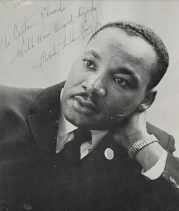 Lot #3002 Martin Luther King, Jr. Signed Photograph
