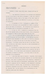 Lot #3010 Richard Nixon Document Signed