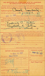Lot #3080 Carole Lombard Driver's License Application - Image 2