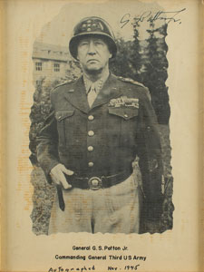 Lot #3017 George S. Patton Signed Photograph