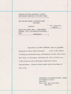Lot #3064 John Lennon Document Signed - Image 7