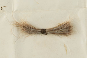 Lot #3013 Abraham Lincoln Lock of Hair and 'Bloody' Assassination Telegram - Image 1