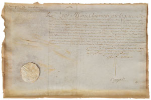 Lot #3086 Marie Antoinette Document Signed