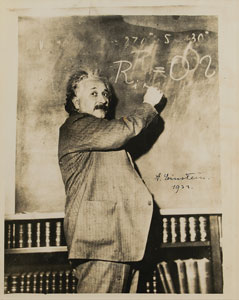 Lot #3028 Albert Einstein Signed Photograph