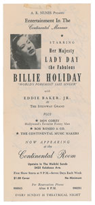 Lot #3057 Billie Holiday Handwritten Setlist - Image 2