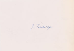 Lot #319 Jan Tinbergen
