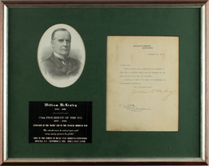 Lot #112 William McKinley - Image 1