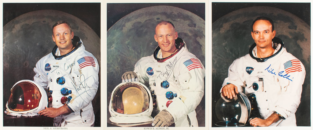 Lot #4171  Apollo 11 Signed Photographs