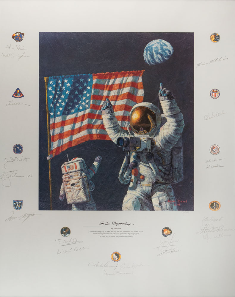 Lot #4340  Apollo Astronauts Signed Print