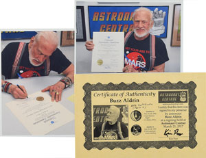 Lot #4590 Buzz Aldrin's National Aeronautic Association World Record Certificate - Image 3
