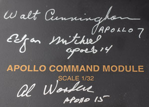 Lot #4107  Apollo Astronauts Signed Command Module Model - Image 3