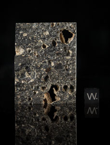 Lot #4568  Northwest Africa (NWA) 5000 Lunar Meteorite Part Slice “The Eclipse” - Image 2