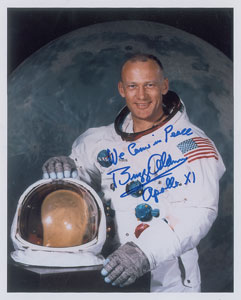 Lot #4184 Buzz Aldrin Signed Photograph