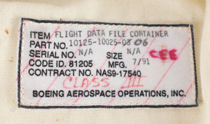 Lot #4432  Space Shuttle Flight Data File Container - Image 3