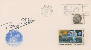 Lot #4181 Buzz Aldrin Signed Cover - Image 1