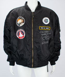 Lot #4242  Apollo 13: Lovell and Haise Signed Flight Jacket - Image 1
