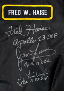 Lot #4242  Apollo 13: Lovell and Haise Signed Flight Jacket - Image 2
