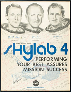 Lot #4351  Astronauts Signed Skylab 4 Poster