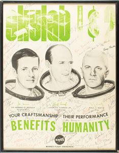 Lot #4349  Astronauts Signed Skylab 1 and 2 Poster - Image 1