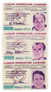 Lot #4271  Apollo 15 Lunar Operator Licenses - Image 1