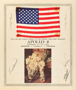 Lot #4131  Apollo 8 Flown Flag