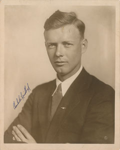 Lot #4557 Charles Lindbergh Signed Photograph