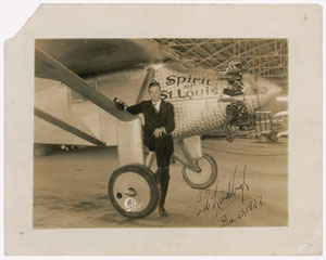 Lot #4556 Charles Lindbergh Signed Photograph