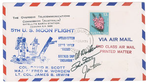 Lot #4290  Apollo 15 Signed Cover
