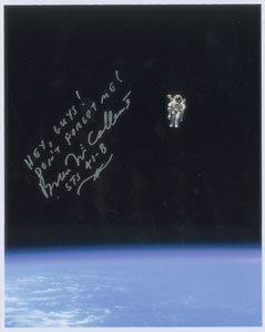Lot #4394 Bruce McCandless Signed Photograph - Image 1