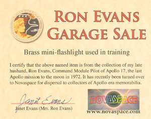 Lot #4323 Ron Evans's Training-Used Flashlight - Image 4