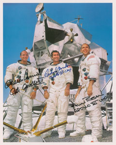 Lot #4220  Apollo 12 Signed Photograph - Image 1